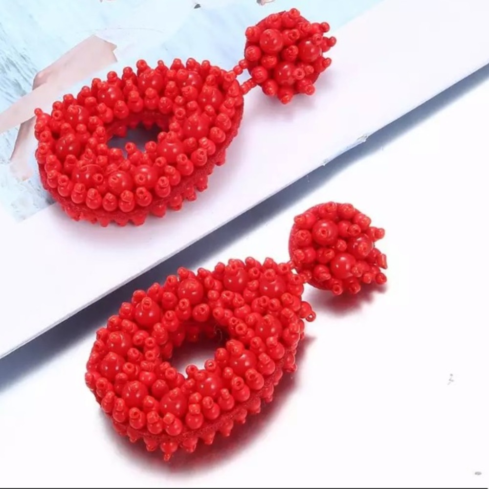 🔴3  /  $20 🔴❗️Fashion red earrings - Picture 3 of 4